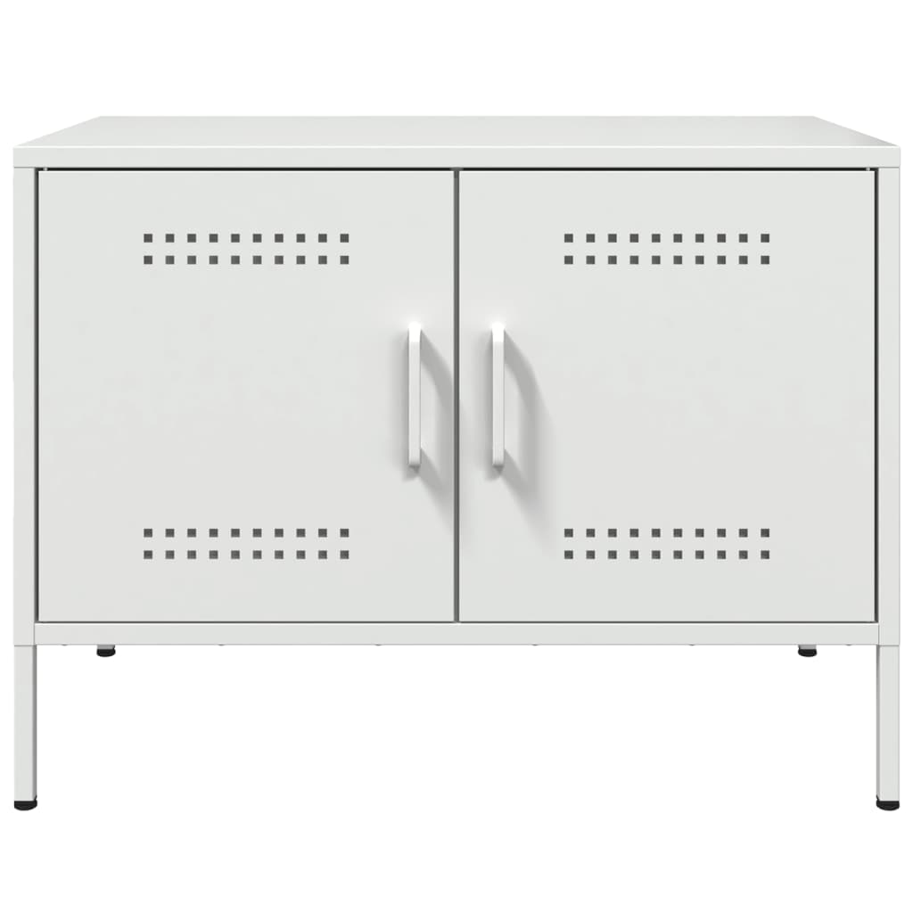 Mobile TV Bianco 68x39x50,5 cm in Acciaio - homemem39