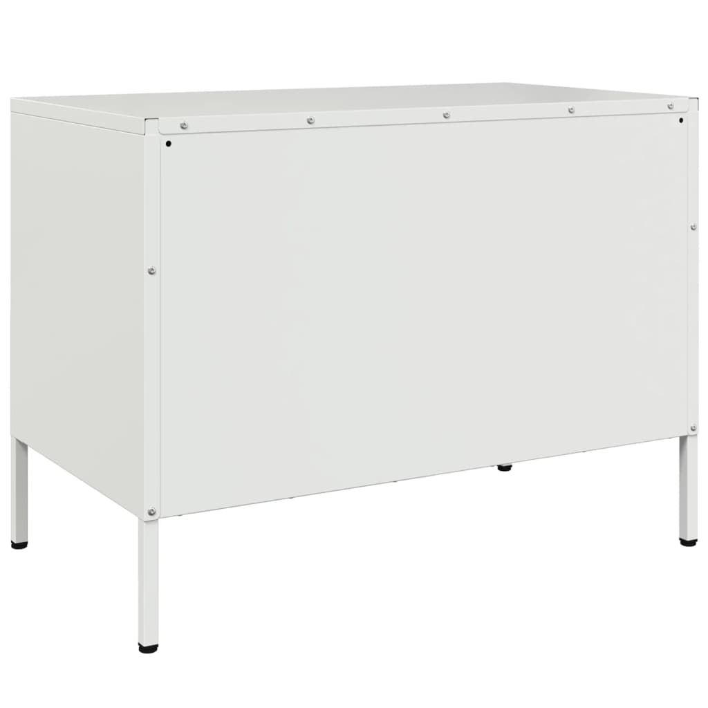 Mobile TV Bianco 68x39x50,5 cm in Acciaio - homemem39