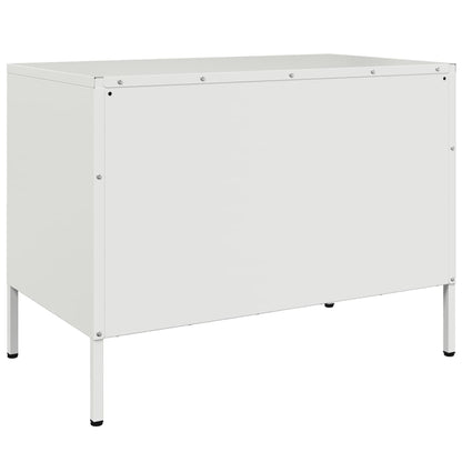 Mobili TV 2pz Bianchi 68x39x50,5 cm in Acciaio - homemem39