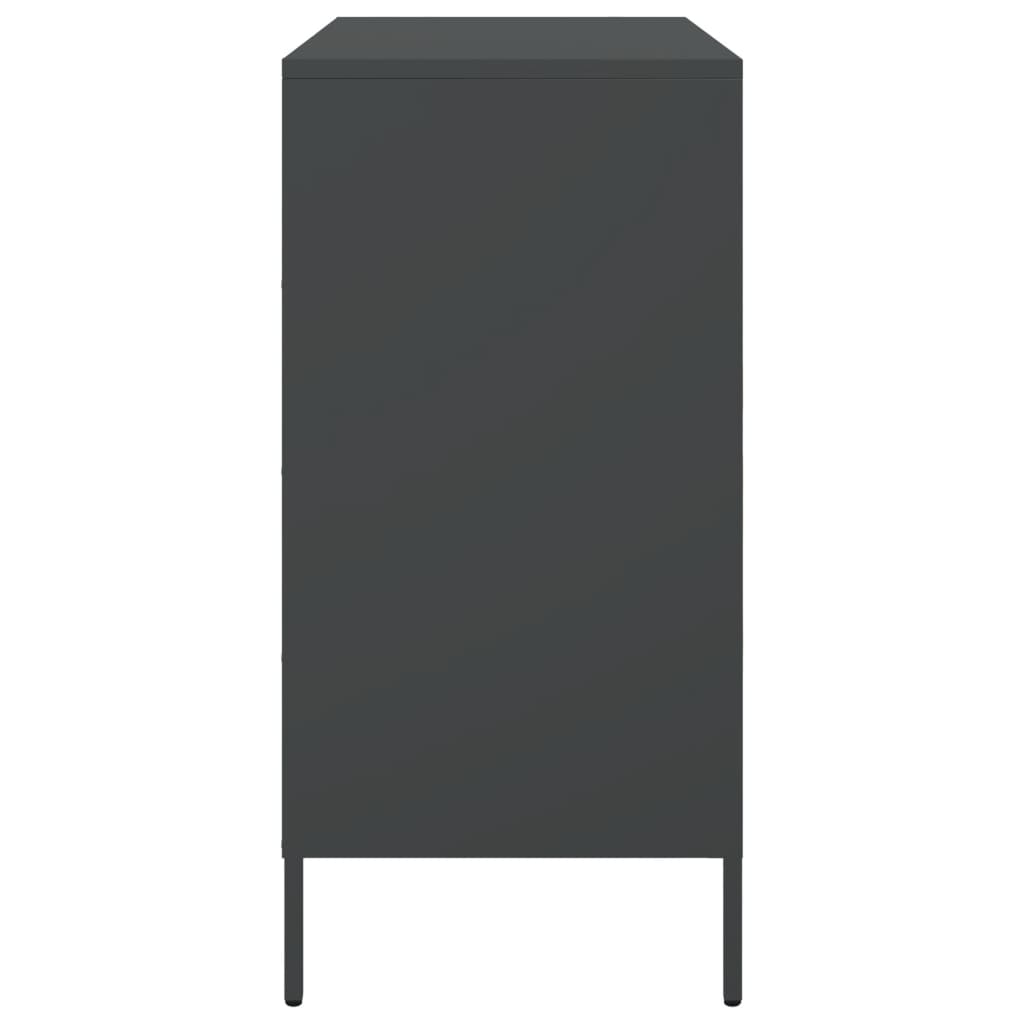 Credenza Nera 68x39x79 cm in Acciaio