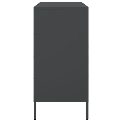 Credenza Nera 68x39x79 cm in Acciaio - homemem39