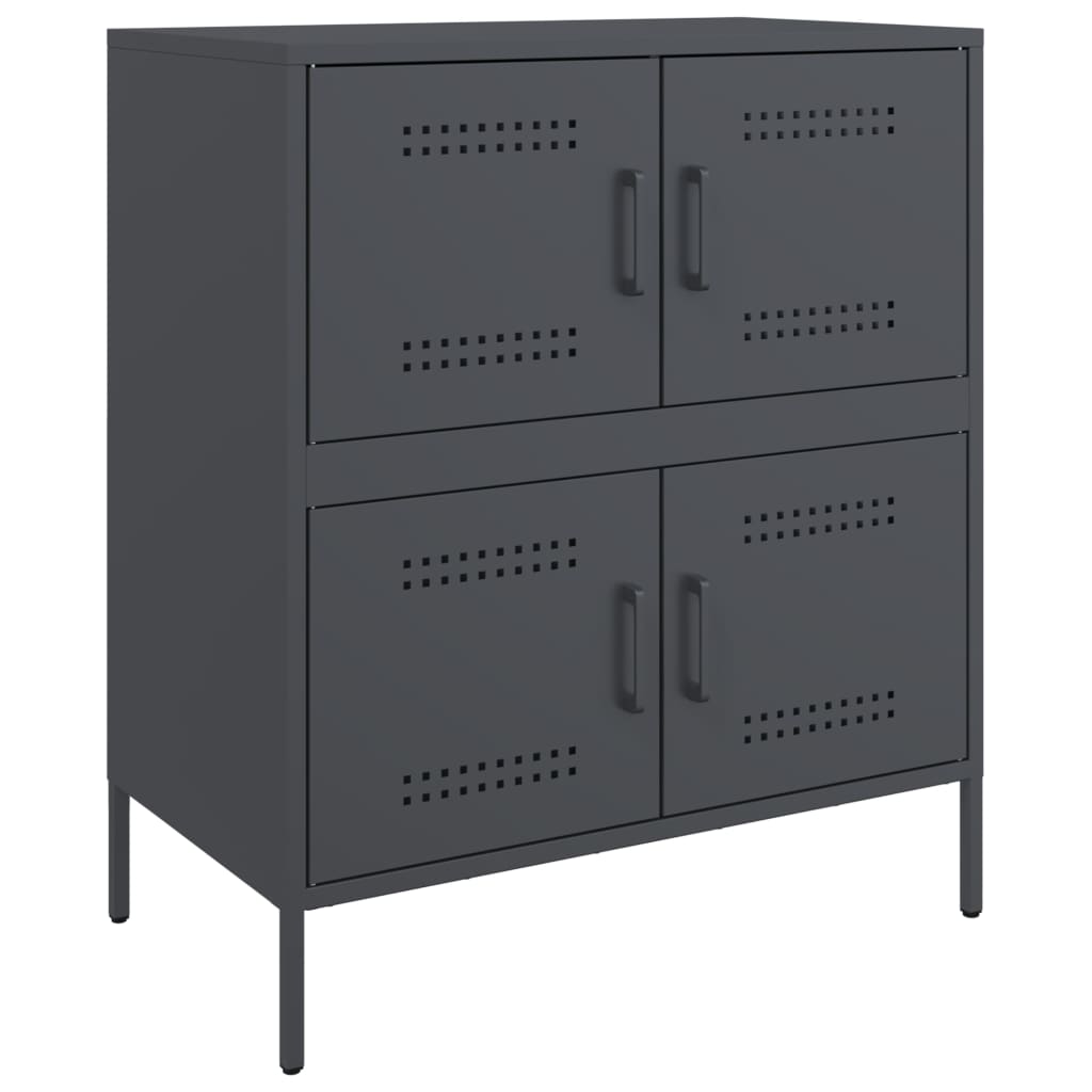 Credenza Antracite 68x39x79 cm in Acciaio - homemem39