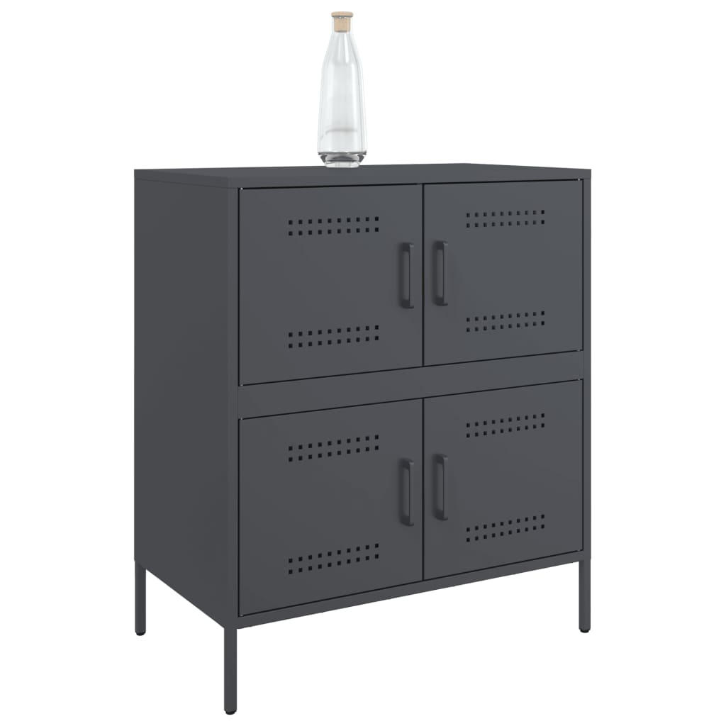 Credenza Antracite 68x39x79 cm in Acciaio