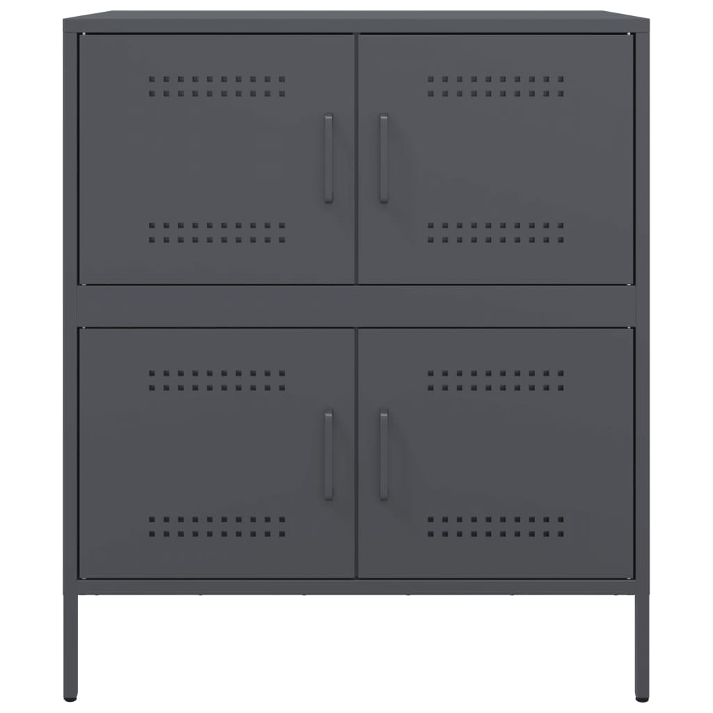 Credenza Antracite 68x39x79 cm in Acciaio