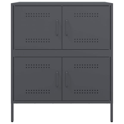 Credenza Antracite 68x39x79 cm in Acciaio