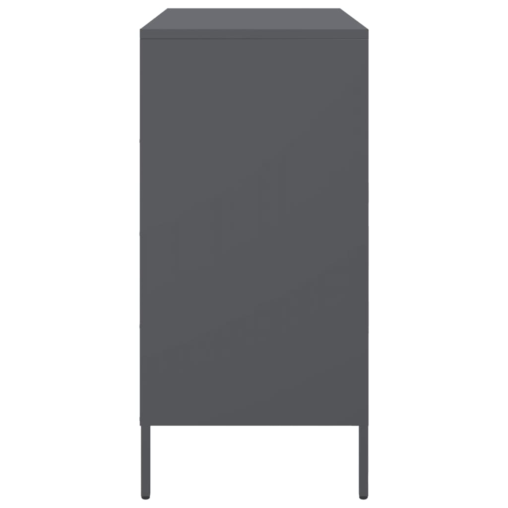 Credenza Antracite 68x39x79 cm in Acciaio