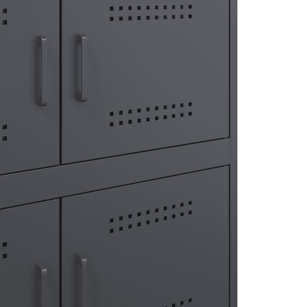 Credenza Antracite 68x39x79 cm in Acciaio - homemem39