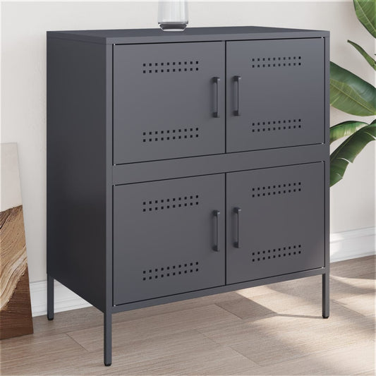Credenza Antracite 68x39x79 cm in Acciaio - homemem39