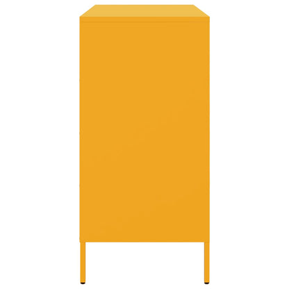 Credenza Giallo Senape 68x39x79 cm in Acciaio