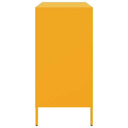 Credenza Giallo Senape 68x39x79 cm in Acciaio - homemem39