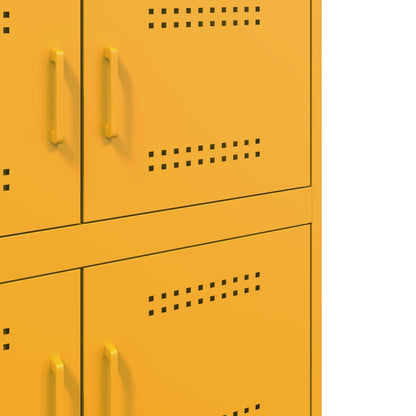 Credenza Giallo Senape 68x39x79 cm in Acciaio