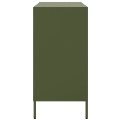 Credenza Verde Oliva 68x39x79 cm in Acciaio