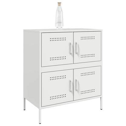 Credenza Bianca 68x39x79 cm in Acciaio