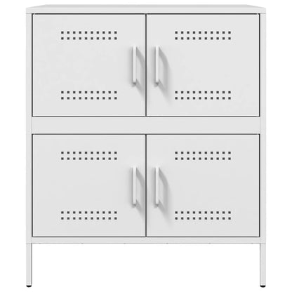 Credenza Bianca 68x39x79 cm in Acciaio