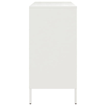 Credenza Bianca 68x39x79 cm in Acciaio - homemem39