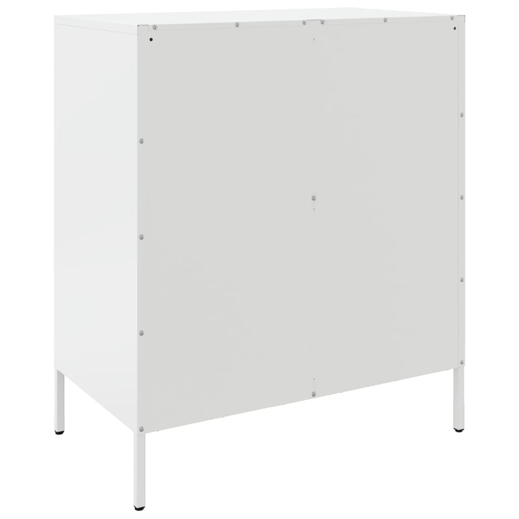 Credenza Bianca 68x39x79 cm in Acciaio