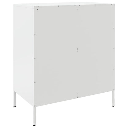 Credenza Bianca 68x39x79 cm in Acciaio