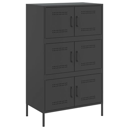 Credenza Nera 68x39x113 cm in Acciaio - homemem39