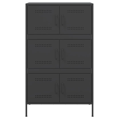 Credenza Nera 68x39x113 cm in Acciaio