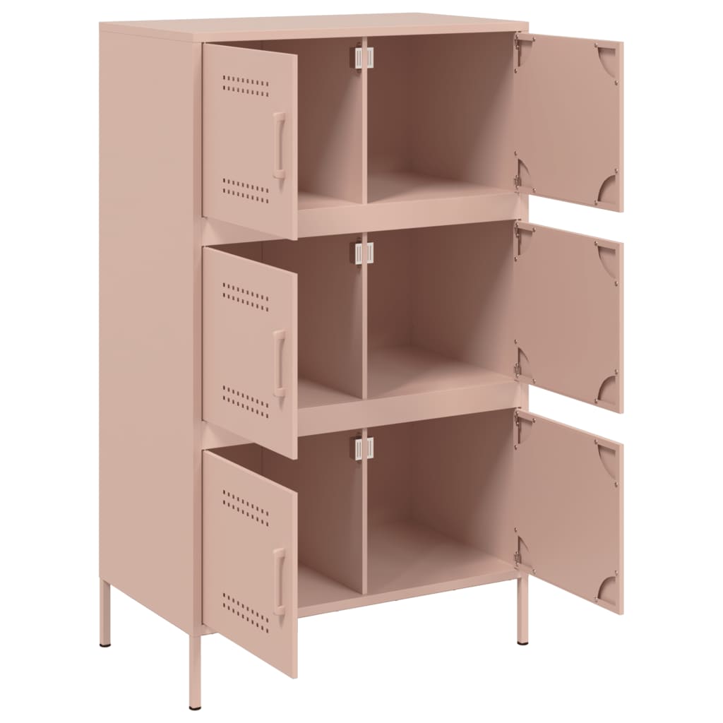 Credenza Rosa 68x39x113 cm in Acciaio