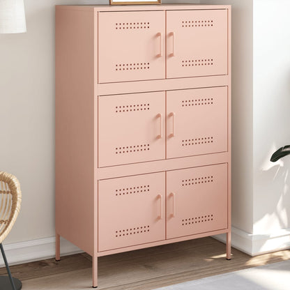 Credenza Rosa 68x39x113 cm in Acciaio