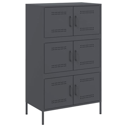 Credenza Antracite 68x39x113 cm in Acciaio