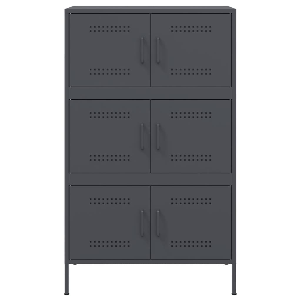 Credenza Antracite 68x39x113 cm in Acciaio