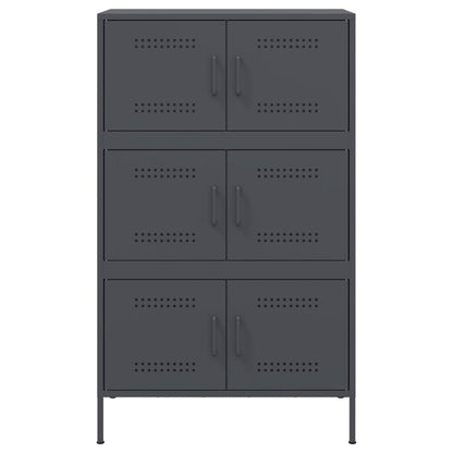 Credenza Antracite 68x39x113 cm in Acciaio