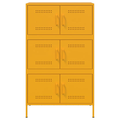 Credenza Giallo Senape 68x39x113 cm in Acciaio