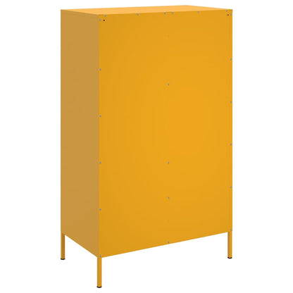 Credenza Giallo Senape 68x39x113 cm in Acciaio