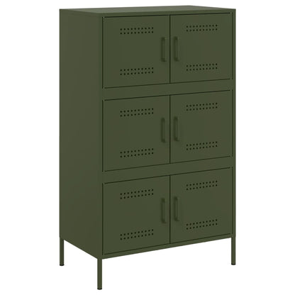 Credenza Verde Oliva 68x39x113 cm in Acciaio