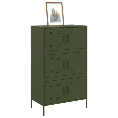 Credenza Verde Oliva 68x39x113 cm in Acciaio