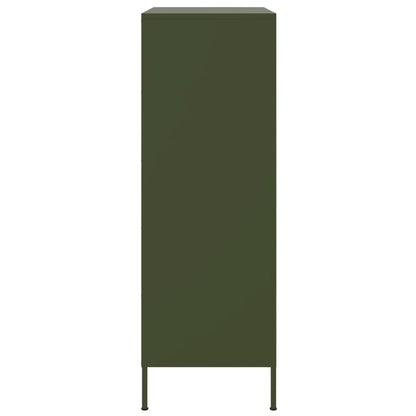 Credenza Verde Oliva 68x39x113 cm in Acciaio