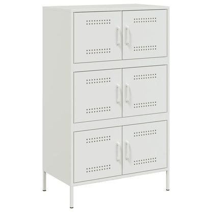 Credenza Bianca 68x39x113 cm in Acciaio - homemem39