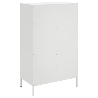 Credenza Bianca 68x39x113 cm in Acciaio - homemem39