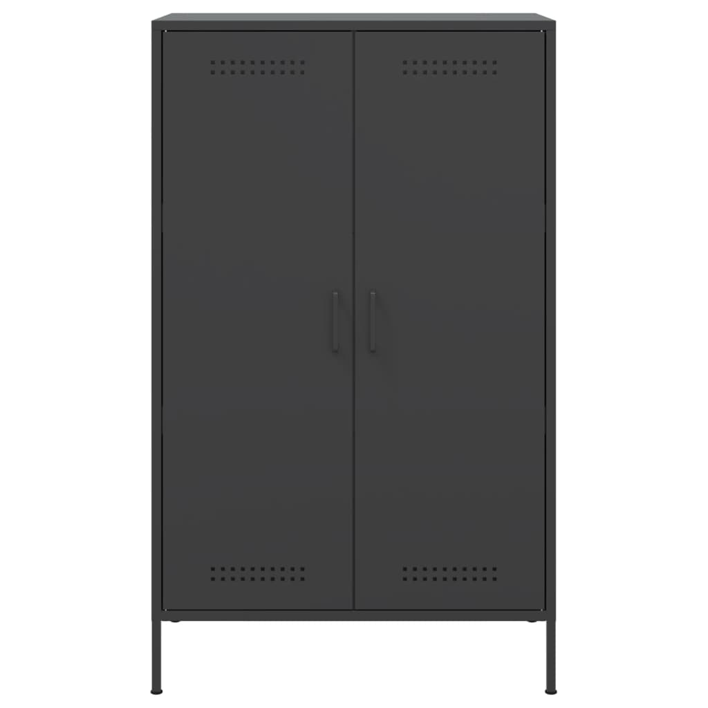 Credenza Nera 68x39x113 cm in Acciaio