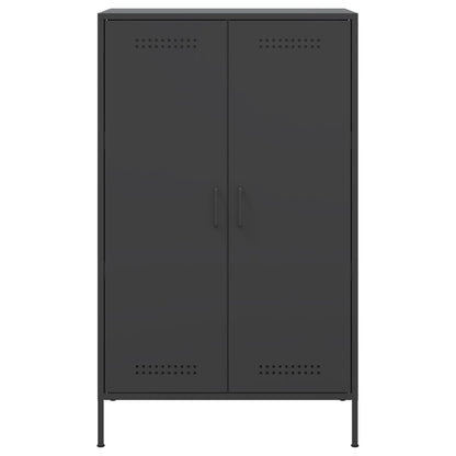 Credenza Nera 68x39x113 cm in Acciaio