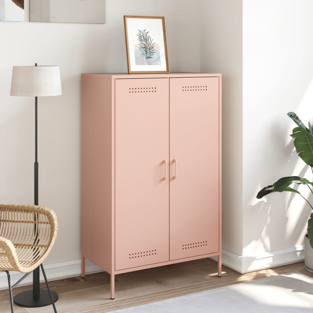 Credenza Rosa 68x39x113 cm in Acciaio