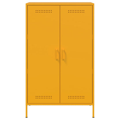 Credenza Giallo Senape 68x39x113 cm in Acciaio