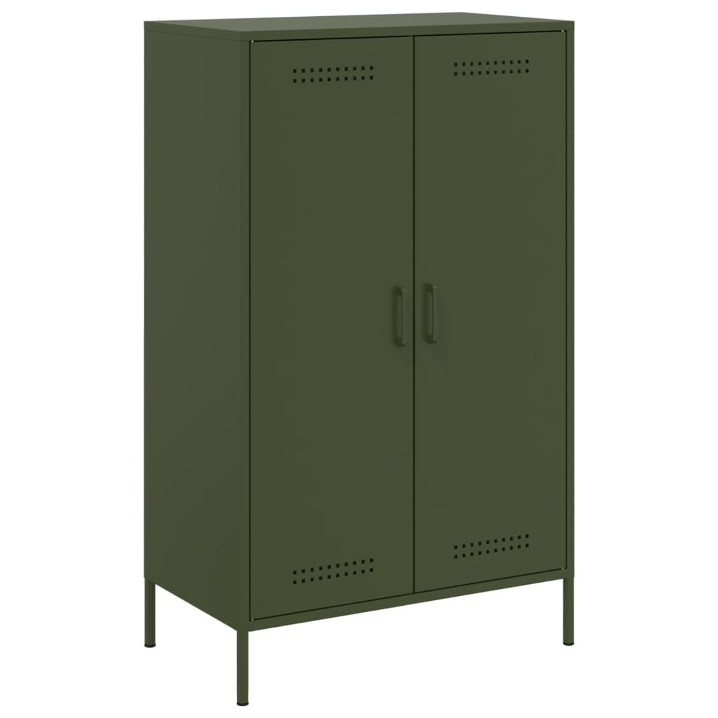 Credenza Verde Oliva 68x39x113 cm in Acciaio