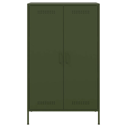 Credenza Verde Oliva 68x39x113 cm in Acciaio