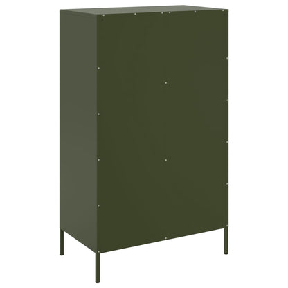 Credenza Verde Oliva 68x39x113 cm in Acciaio