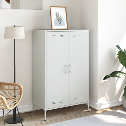 Credenza Bianca 68x39x113 cm in Acciaio