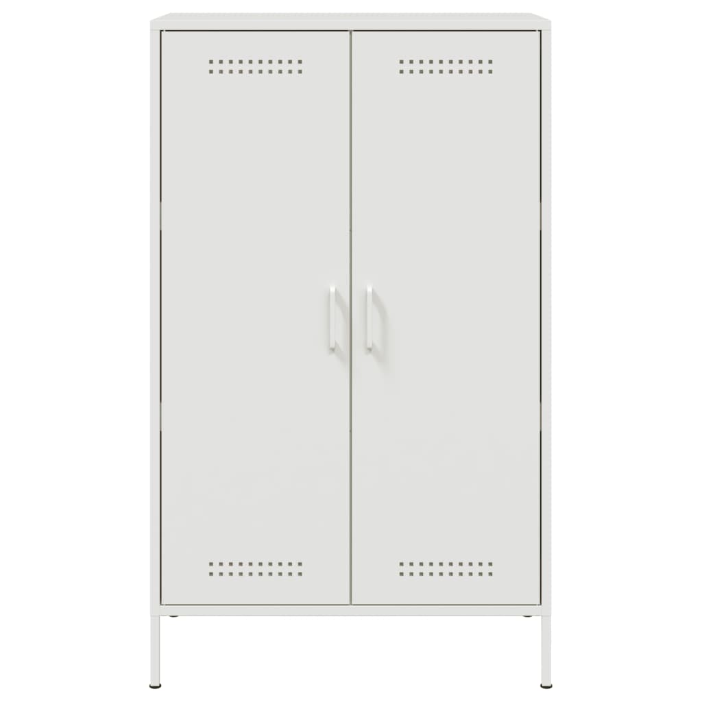 Credenza Bianca 68x39x113 cm in Acciaio