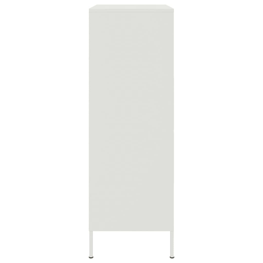 Credenza Bianca 68x39x113 cm in Acciaio