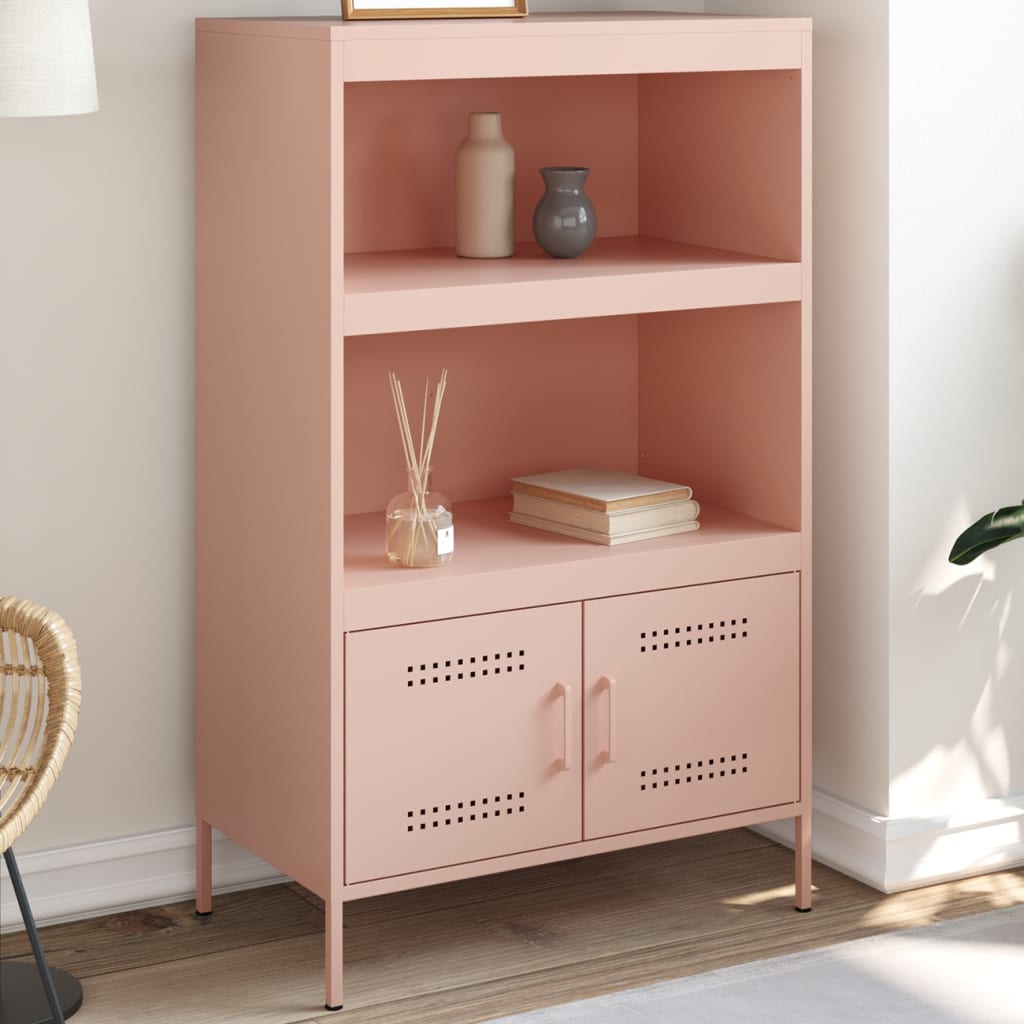 Credenza Rosa 68x39x113 cm in Acciaio - homemem39
