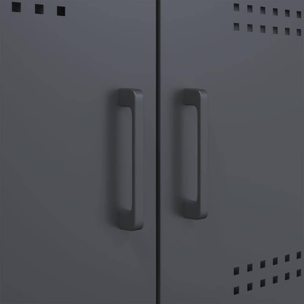 Credenza Antracite 68x39x113 cm in Acciaio - homemem39