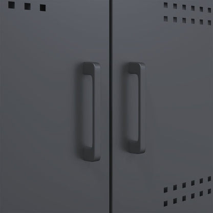 Credenza Antracite 68x39x113 cm in Acciaio - homemem39