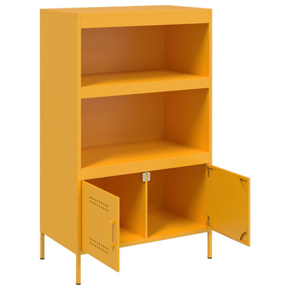 Credenza Giallo Senape 68x39x113 cm in Acciaio