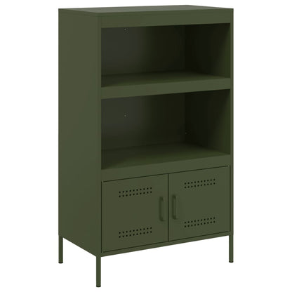 Credenza Verde Oliva 68x39x113 cm in Acciaio